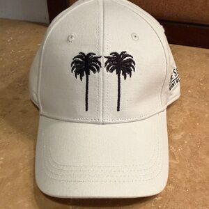 The Setai Miami Beach White Cap with Palm Tree Embroidery